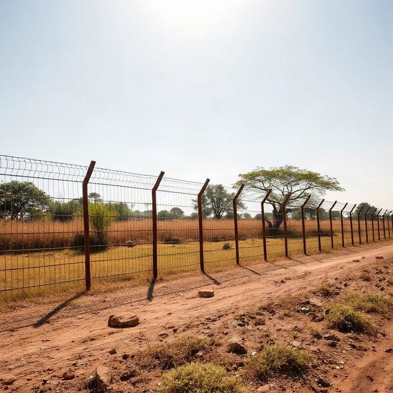 Kisumu land plot with boundary markers under clear sky